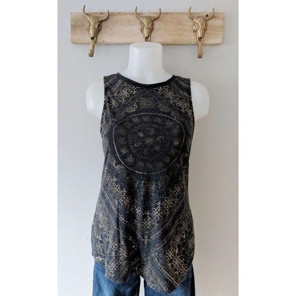 Lucky Brand Tops - •Lucky Brand• Metallic Mandala Tank